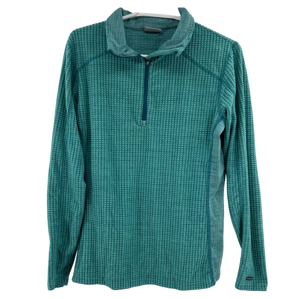 Columbia Crestone Ridge Half Zip Basic Jacket Aqua Long Sleeve Women’s Size L